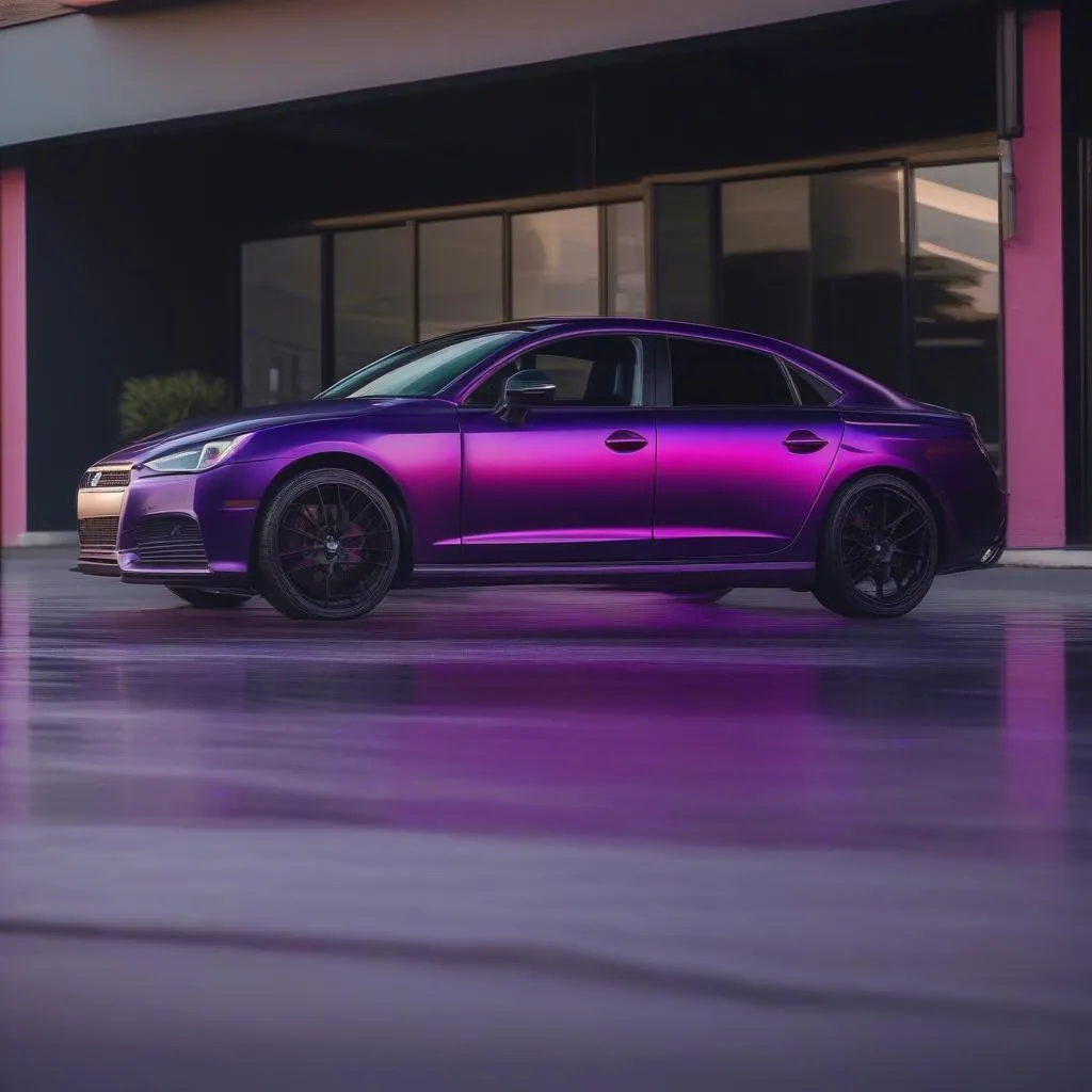 Chameleon Purple Car Wrap